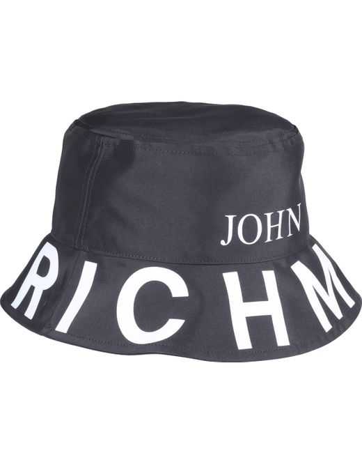 John Richmond Logo Bucket Hat in Black for Men | Lyst