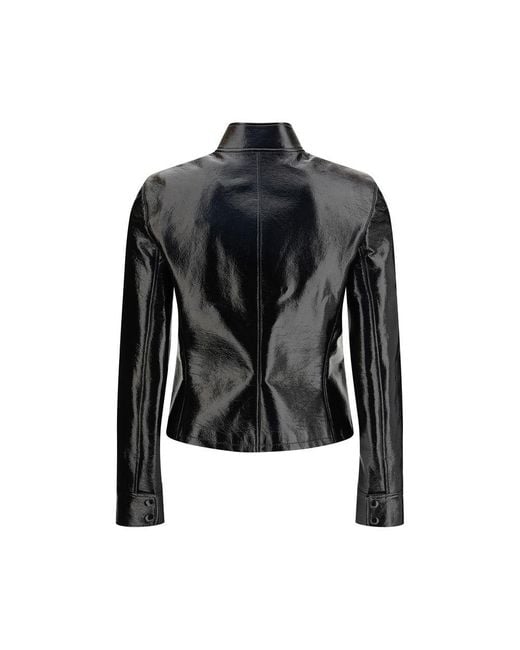 Courreges Black Cotton Full-Length Jacket