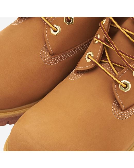 Timberland Brown Premium 6-Inch Leather Boots With Logo for men