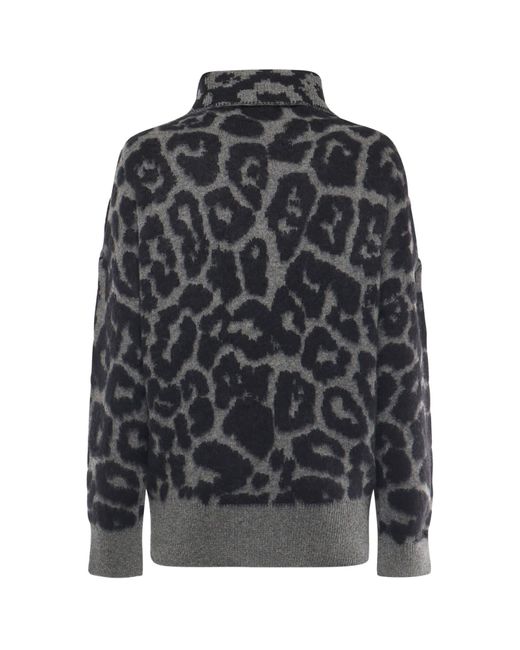Stella McCartney Black Leopard Print Pullover