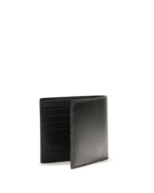 Loewe Black Bifold Wallet Crown Calf Leather (Bos Taurus) Umbrellas for men