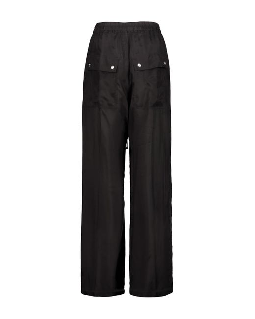 Rick Owens Black Drawstring Geth Belas Trousers Clothing