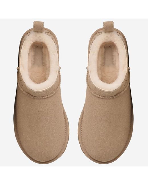 Ugg Natural Ankle Boots Suede Leather