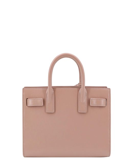 Saint Laurent Pink Sac De Jour Nano Bag In Smooth Leather