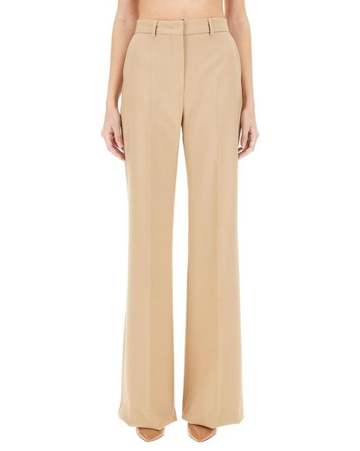 Sportmax Natural Virgin Wool Pants Trousers
