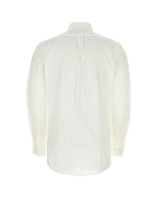 Polo Ralph Lauren White Withe Poplin Stretch Shirt for men