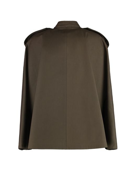 Burberry Green Cotton Cape Capes