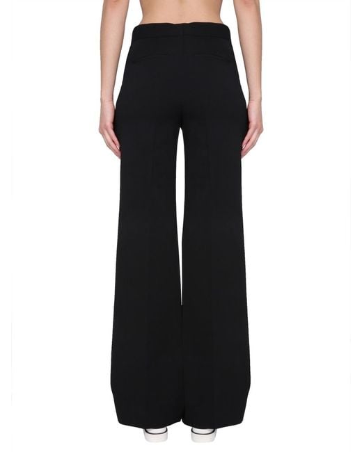 Stella McCartney Black Wool Pants With Zipper Closure Trousers