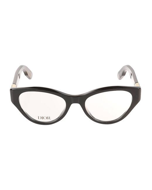 Dior Natural Quilted Temples Cat-Eye Glasses