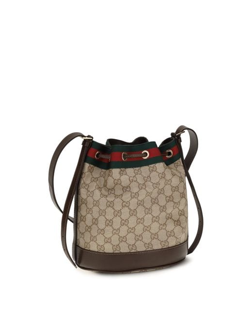 Gucci Black Venice Mini Bucket Bag Cotton; Linen; Polyurethane Handbags