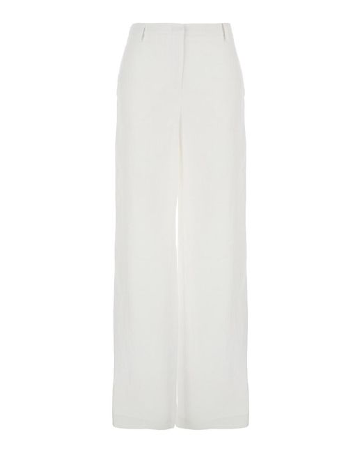 Le Plain White Wide Leg Pants