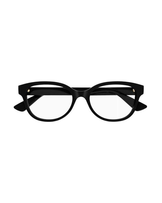 Gucci Black Eyeglasses Square Full Rim, Frame And Clear Demo Lenses Lens Gg1115O001