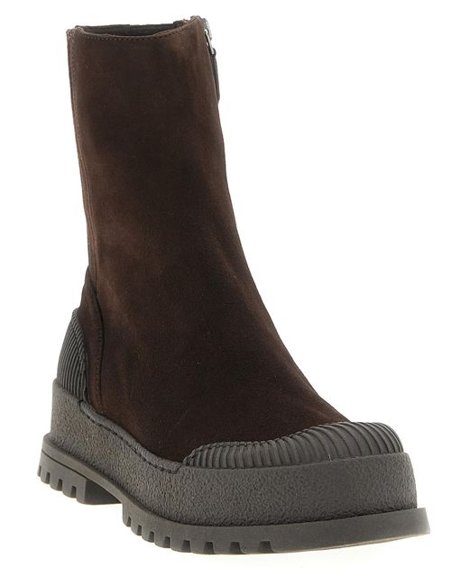 Aquazzura Brown Rugged Boots And Ankle Boots