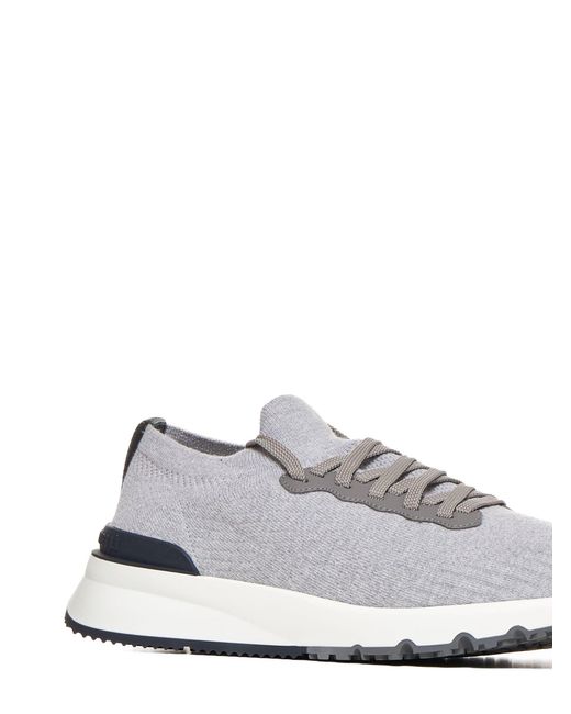 Brunello Cucinelli White Sneakers for men