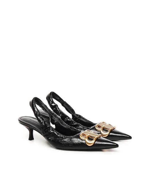Balenciaga White Slingback Monaco
