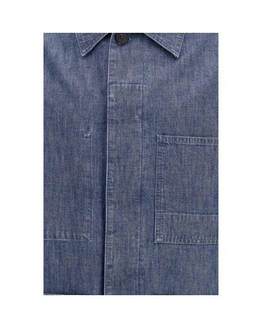 Jil Sander Blue Cotton Denim Jacket for men