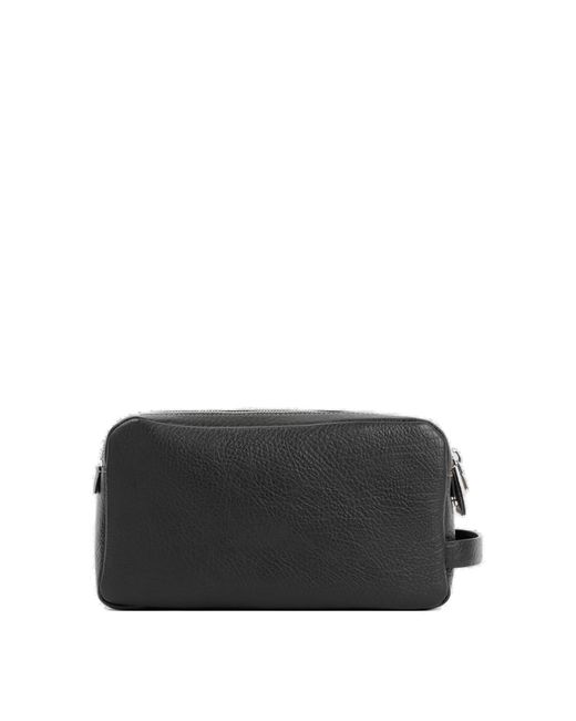 Brunello Cucinelli Black Zipped Wash Bag for men