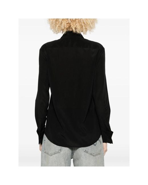 Mazzarelli Black Shirt Michela Silk