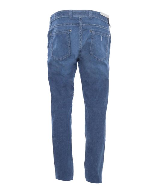 BARMAS Blue Denim Trousers for men