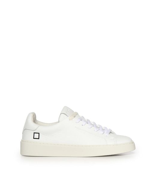 Date White Sneakers Cowskin for men