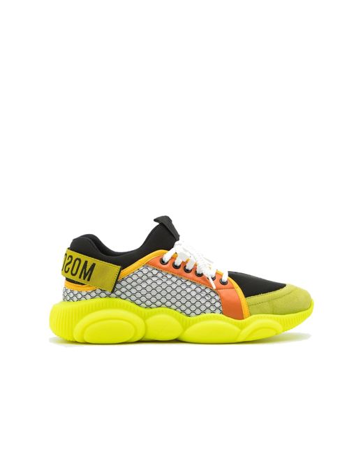 Moschino Yellow Teddy Sole Sneakers for men