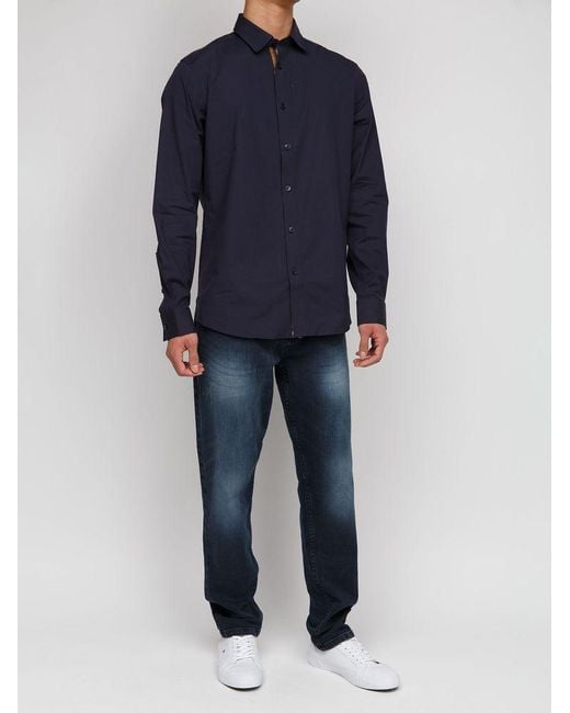 Burberry Blue Shirts Cotton Apparel T-Shirts for men