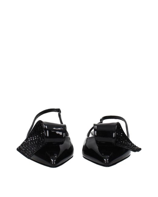 Prada Black Leather Flat Sandals