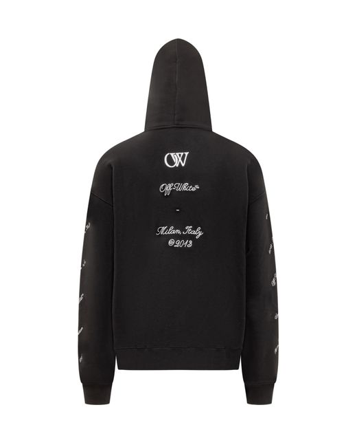 Off-White c/o Virgil Abloh Black Zipper Sweatshirt With Logo 23 for men