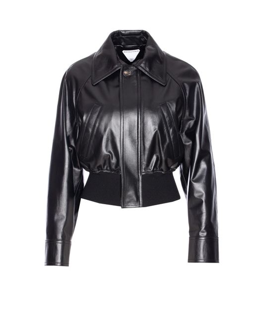 Bottega Veneta Black Light Leather Jacket
