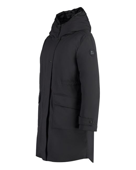 Woolrich Black Military Technical Fabric Parka With Internal Removable Down Jacket