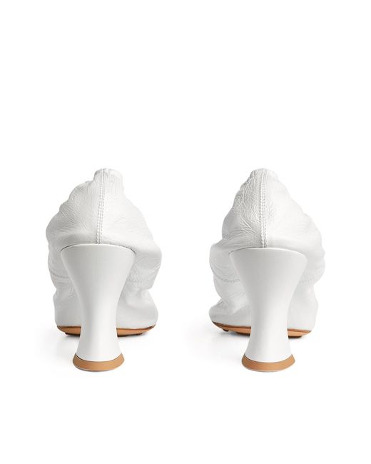 Bottega Veneta White Almond 75Mm Pumps