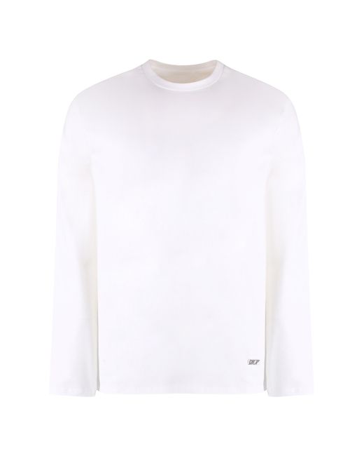 Jil Sander White Long-Sleeve Cotton T-Shirt T-Shirts for men