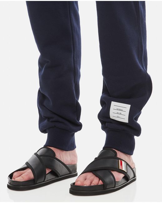 Thom Browne Blue Classic Loopback 4-Bar Sweatpants for men