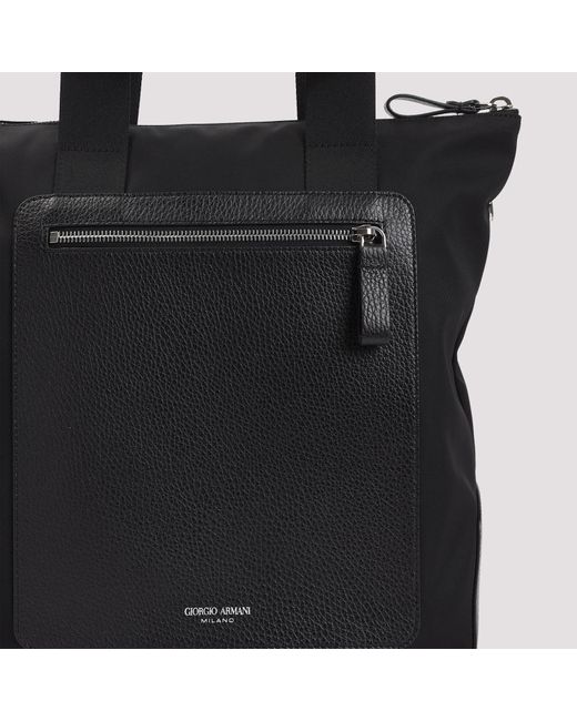 Giorgio Armani Black Logo Tote for men