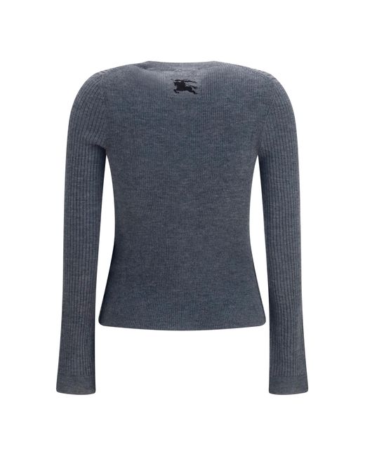 Burberry Blue Cashmere Cardigan Kashmir/Capra Hircus