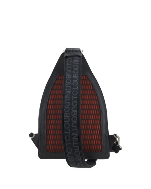 Christian Louboutin Black Loubifunk One-Shoulder Backpack for men
