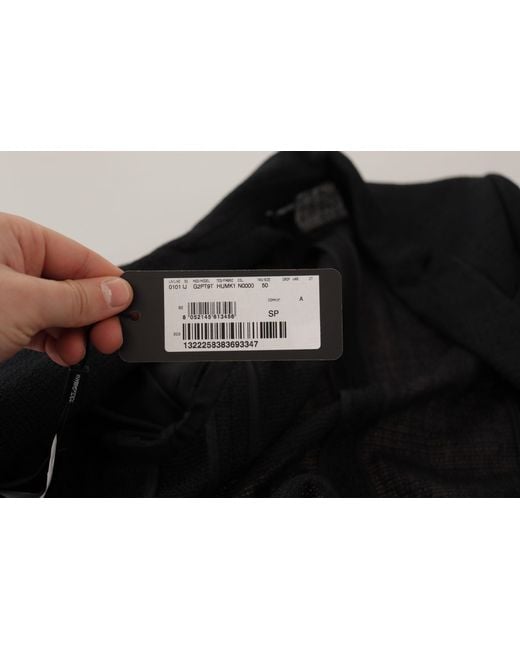 Dolce & Gabbana Black Single Breasted Coat Blazer Virgin Wool Clothing for men
