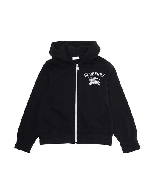 Burberry Black Hoodie Clyde Cotton Hoods & Sweatshirts for men