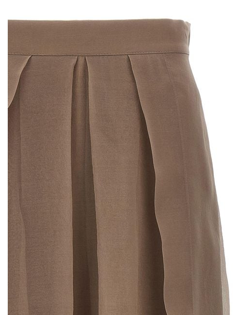 【関税＆送料込み】Brunello Cucinelli 'Circle' Skirt Paneled Circle skirt for Woman in Henna | Brunello Cucinelli