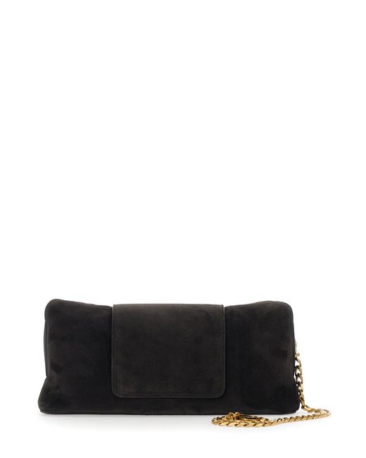 Versace White Shoulder Bag Medusa Suede Lamb
