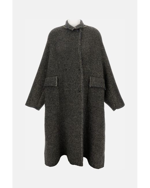 Boboutic Black Double-Breasted Coat