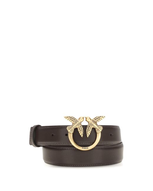 Pinko White Love Berry Belt Calf Leather Bos Taurus E Braces