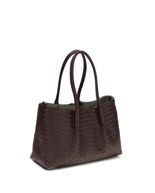 Bottega Veneta Brown Tote Bag Pinacoteca Dark Barolo Barolo/Pick-M B Calf Leather Shoulder