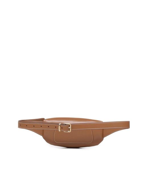 Miu Miu Brown Belt Bag In Calfskin