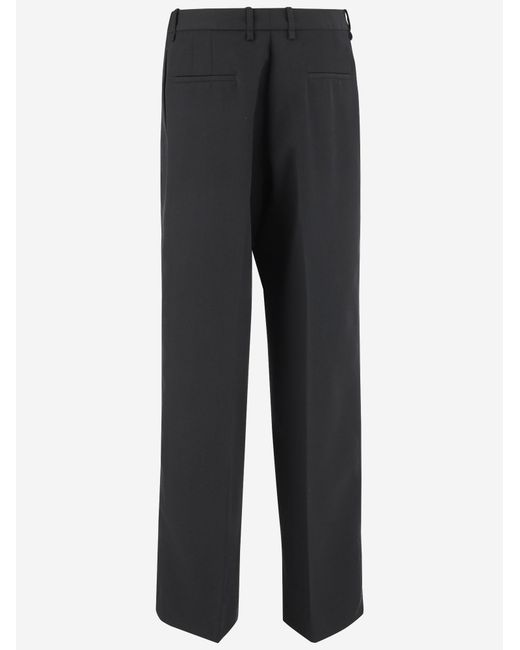 Jil Sander Black Trousers Tailored Wool Gabardine