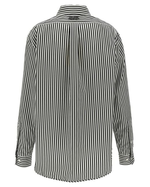 Marc Jacobs Gray The Striped Shirt Cotton Shirt, Blouse