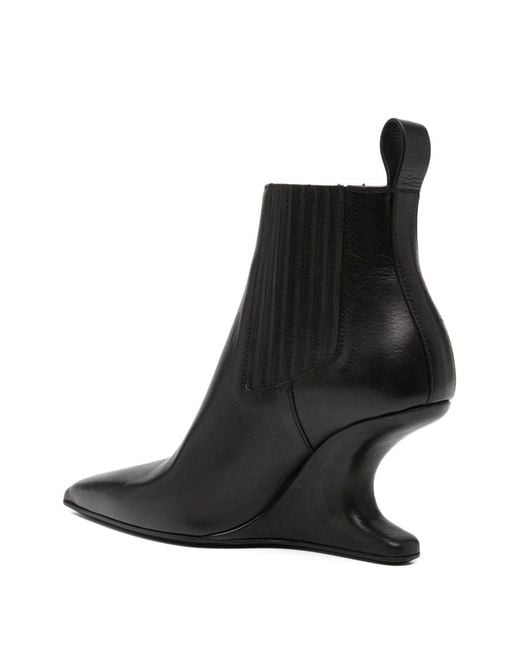 Rick Owens Black Boots Outer: Leather