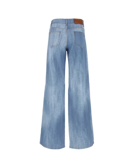 Ermanno Scervino Blue Denim Wide-Leg Jeans