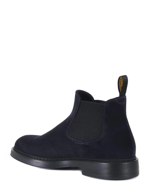 Doucal's Blue Doucals Suede Ankle Boots for men