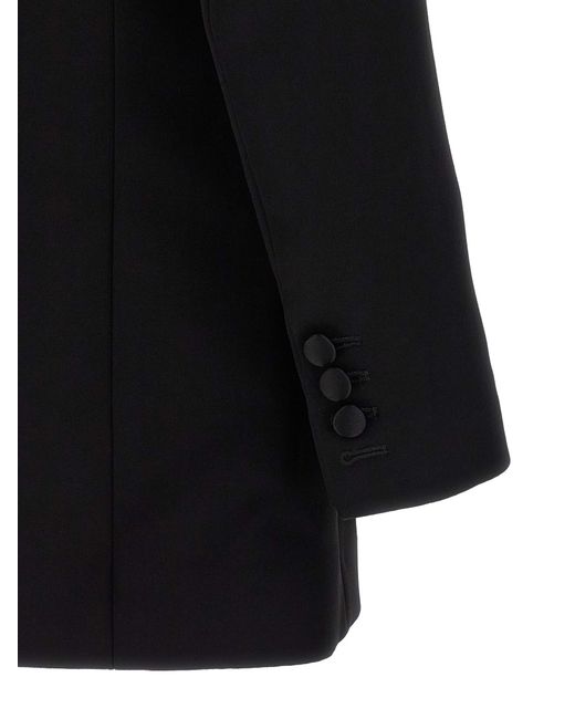 Balmain Black Leaf Embroidery Blazer for men